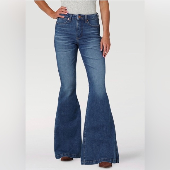 Wrangler Retro The‎ Green Trumpet Flare Jeans size 28x34 new 112336739 - Picture 4 of 5